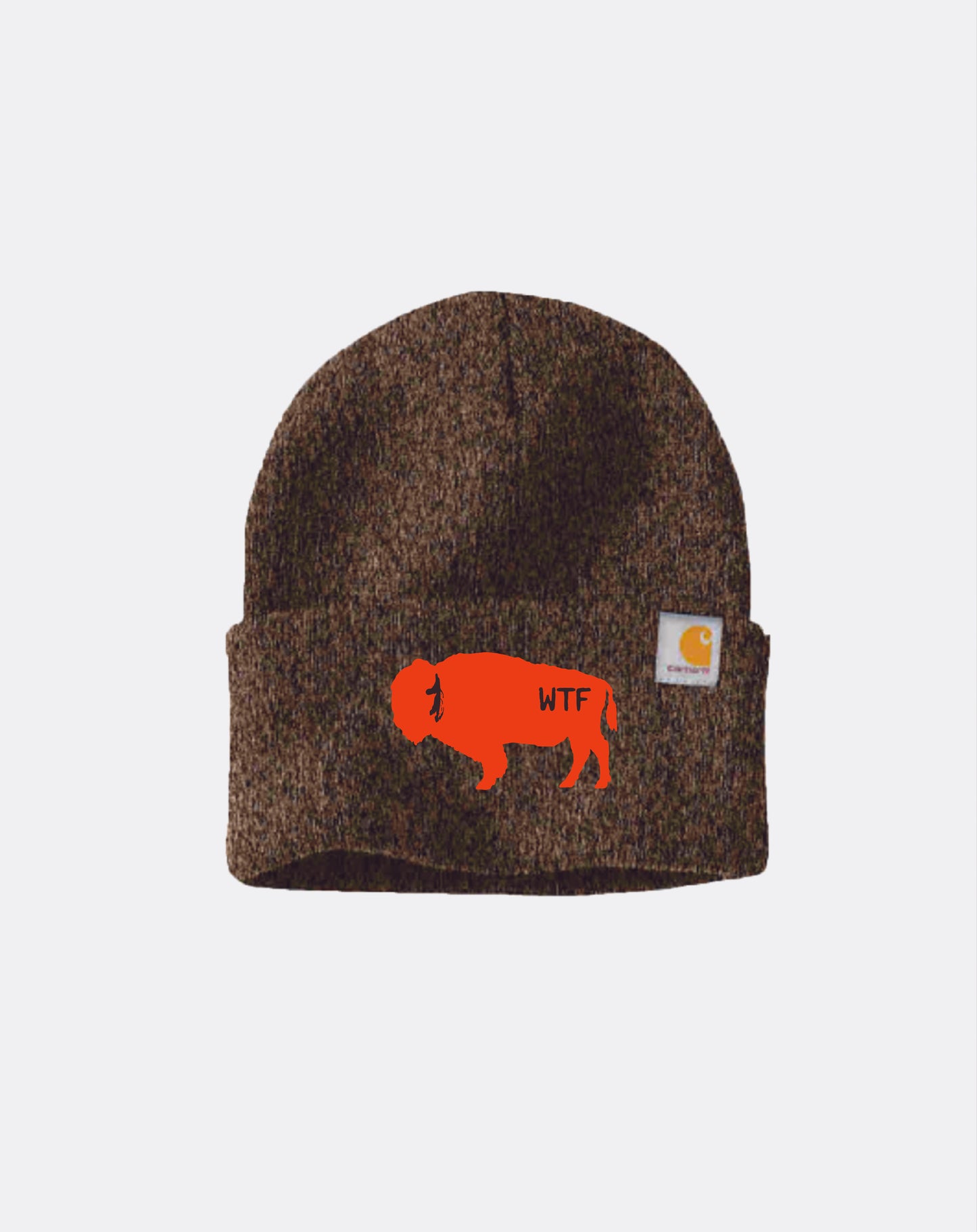 Browns Bison Carhartt Beanie (Dark Brown/Sandstone)