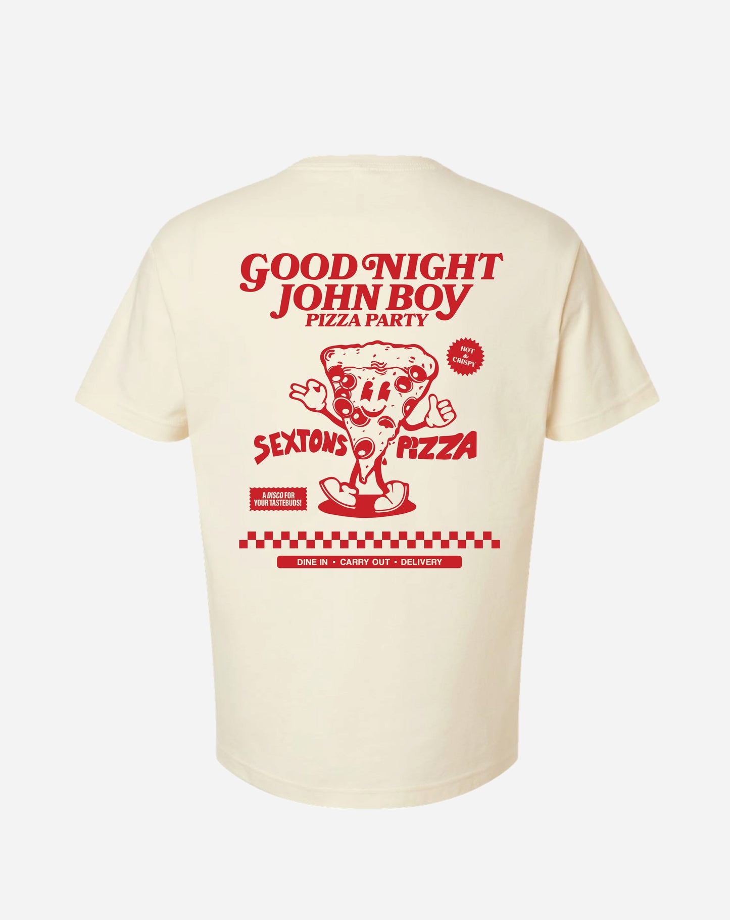 Pizza Disco Tee (Sextons Pizza x Good Night John Boy)