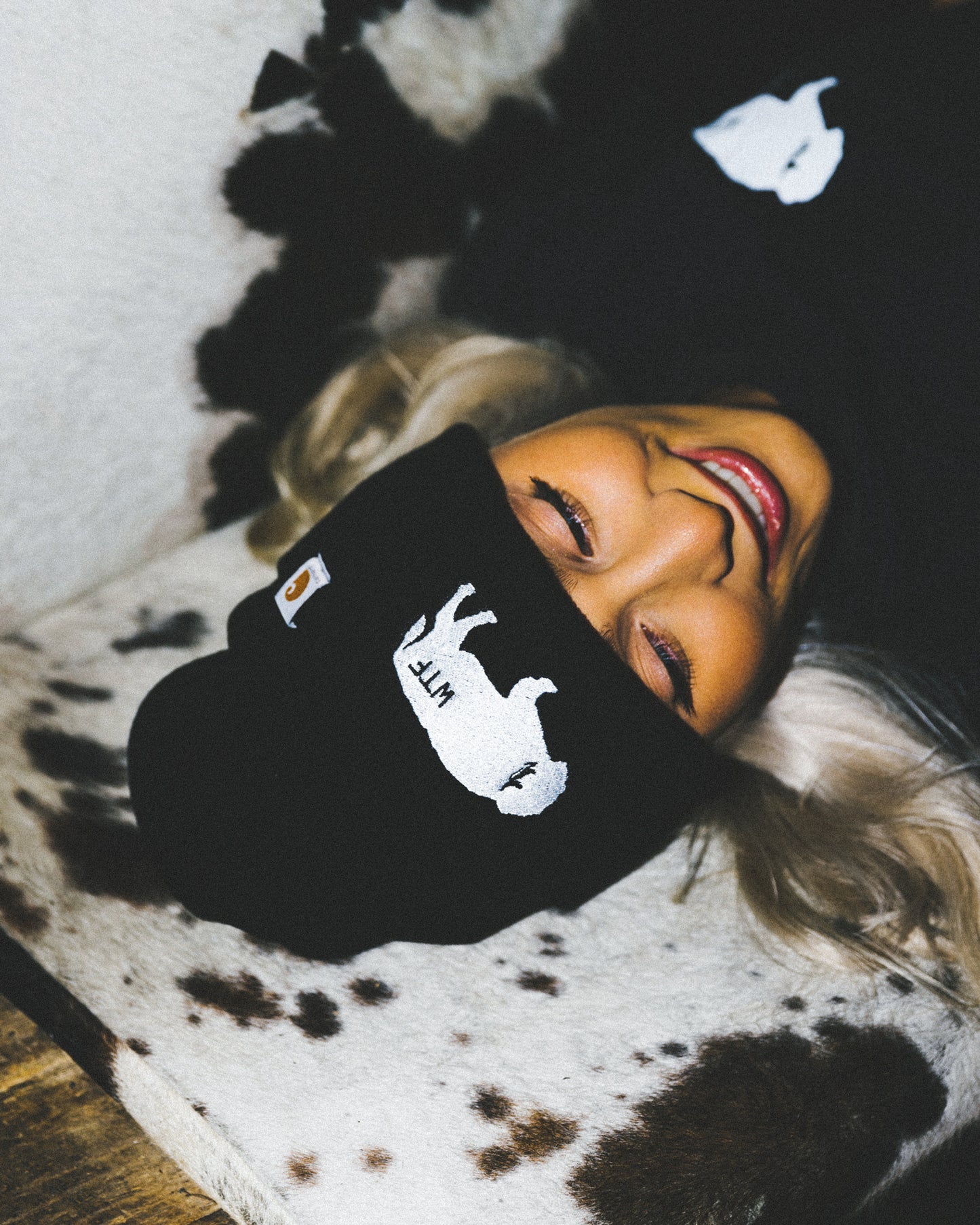Bison Carhartt Beanie (Black)