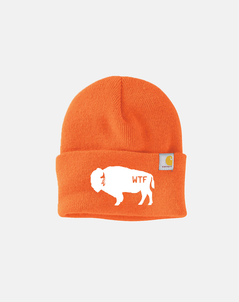 Bison Carhartt Beanie (Orange)