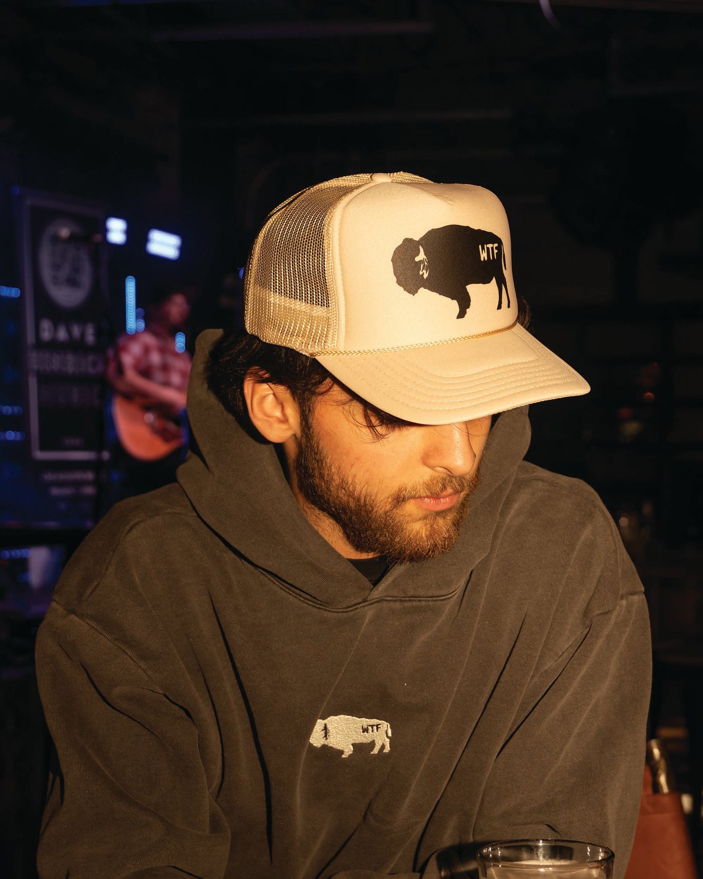 Bison Trucker Hat (Tan)