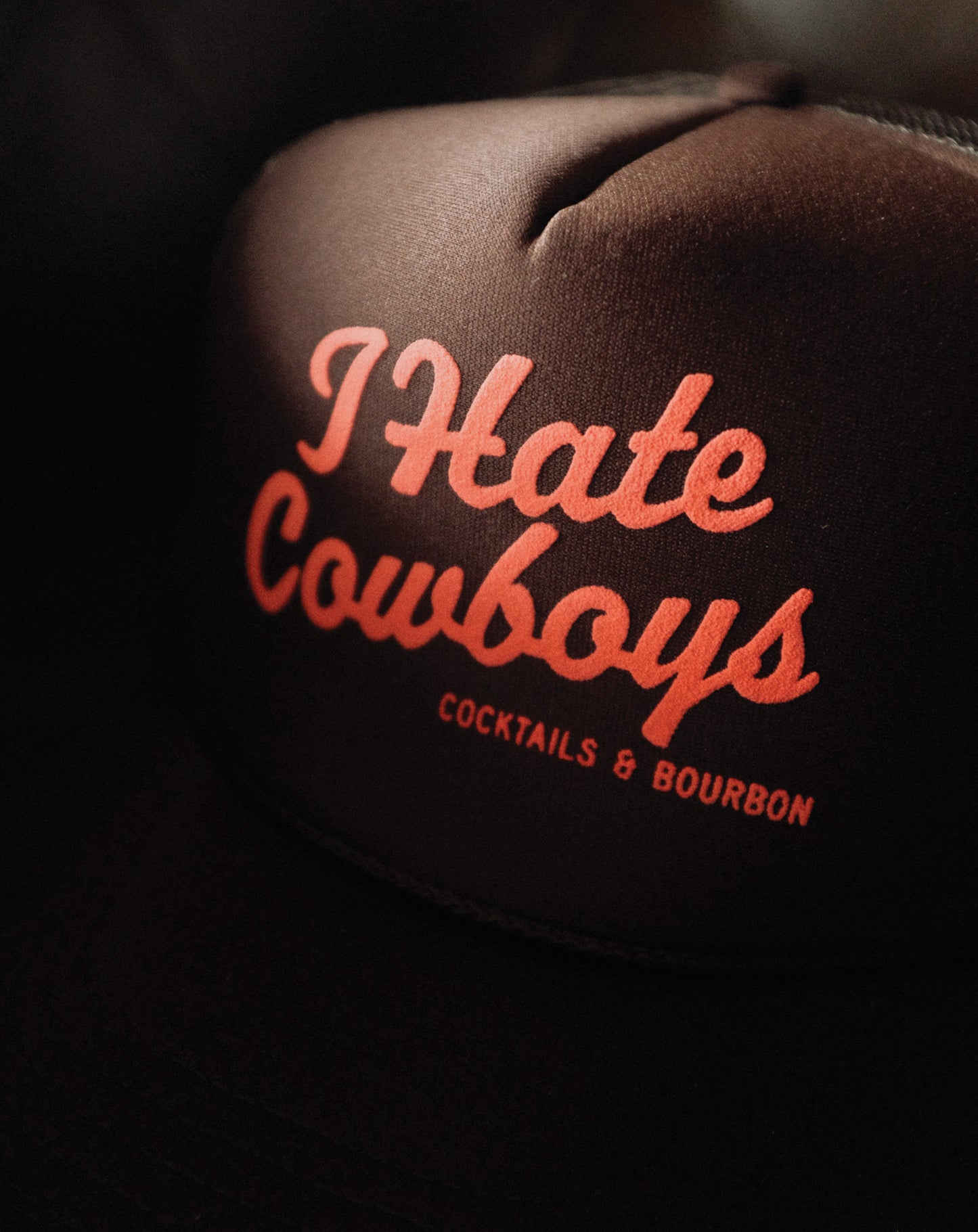 I Hate Cowboys Logo Trucker Hat - Brown