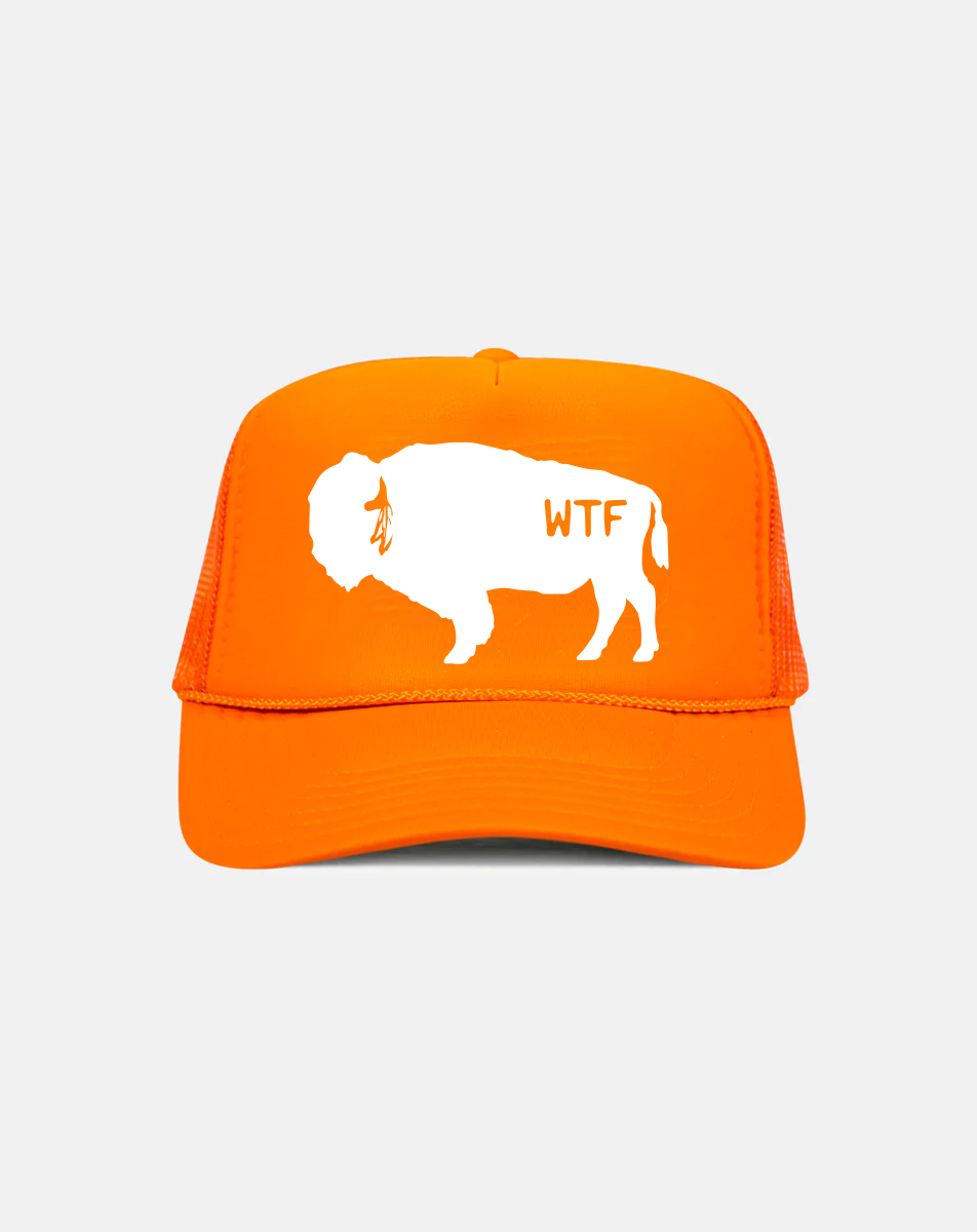 Bison Trucker Hat (Orange)