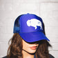 Bison Trucker Hat (Blue)