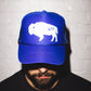 Bison Trucker Hat (Blue)